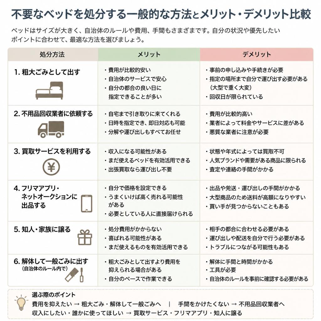 2. ベッドの処分方法とそのメリット