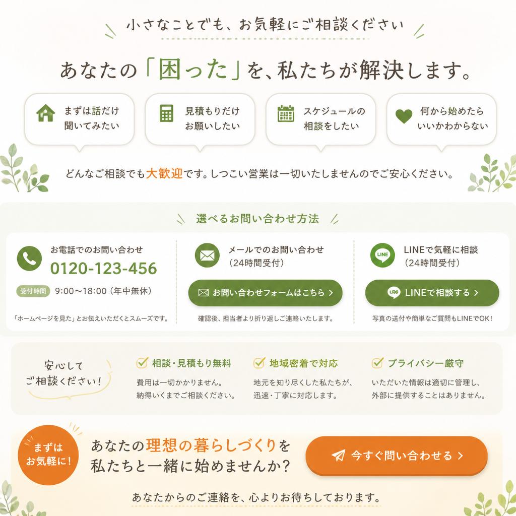 7. お問い合わせでスムーズな処分を！