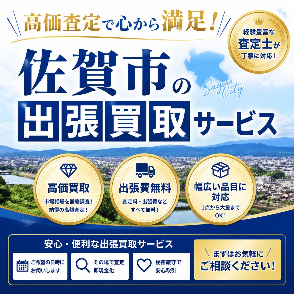 高価査定で心から満足！佐賀市の出張買取サービス